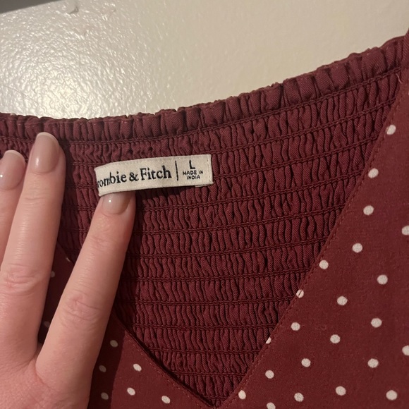 Abercrombie Polka Dot Short Sleeve Mini Dress - Picture 2 of 5